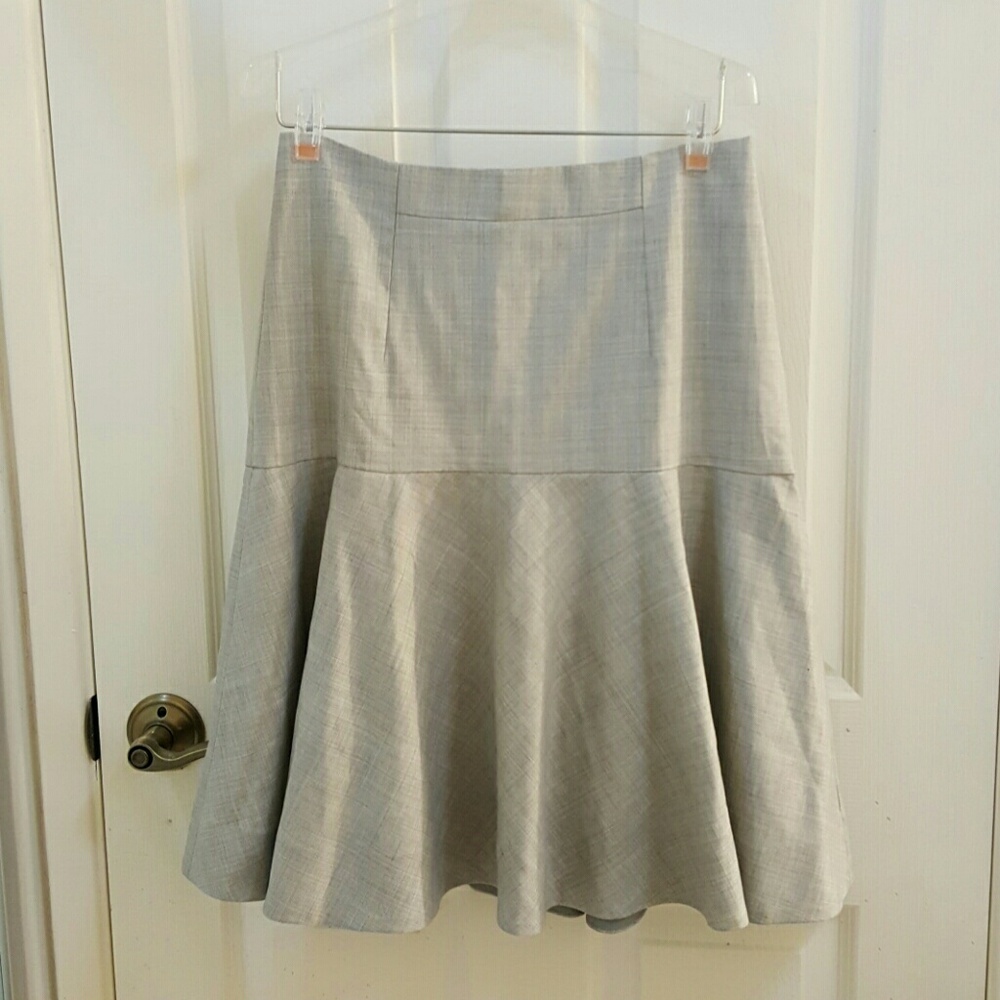 J. Crew Gray Flared Skirt